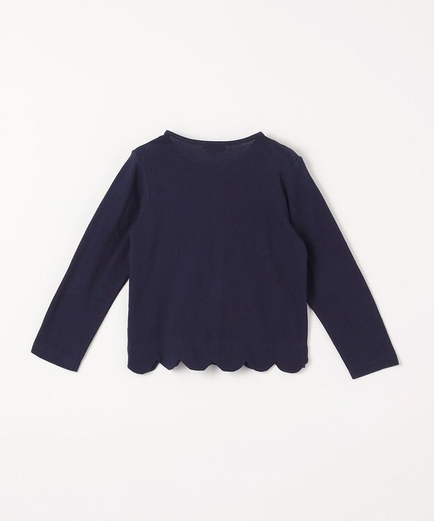 ANY KIDS 接触冷感 UVケア カーディガン ネイビー