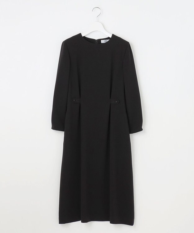 J.PRESS LADIES 【セットアップ対応・洗える】セラテリーダブルクロス ワンピース ブラック系