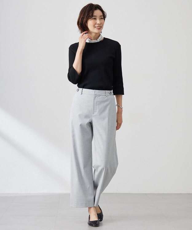 J.PRESS LADIES azulejoスクエアプリント スカーフ ネイビー系5