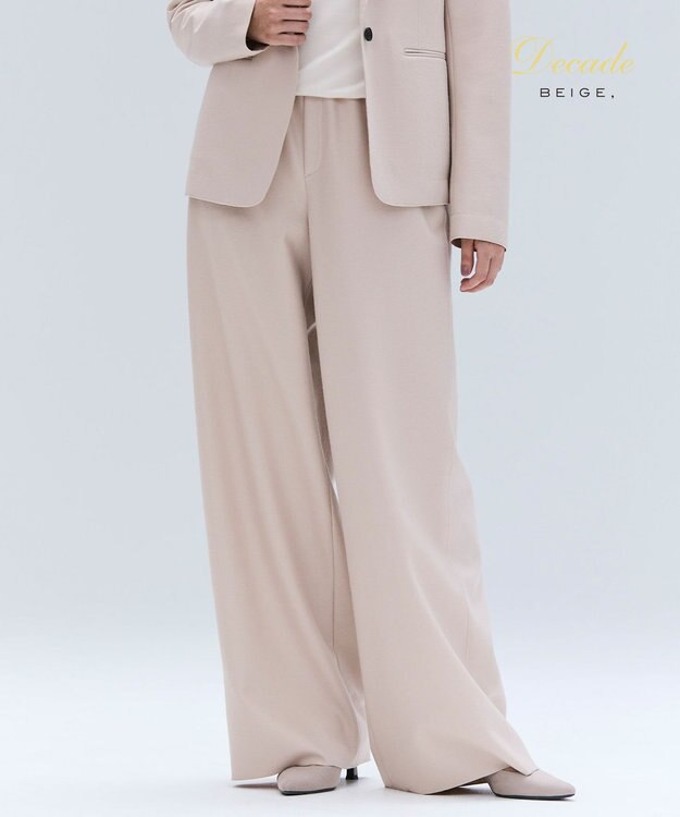 BEIGE， 【セットアップ対応】CORBY / ウールイージーワイドパンツ Nude