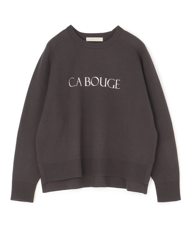 UNFILO スウェットライクロゴニット チャコール