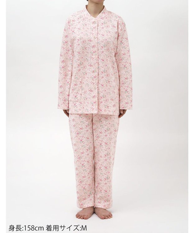 Wing パジャマ 綿100%(本体肌側) あったか 冬 長袖 長ズボン レディース EP6025 ウイング／ワコール ピンク