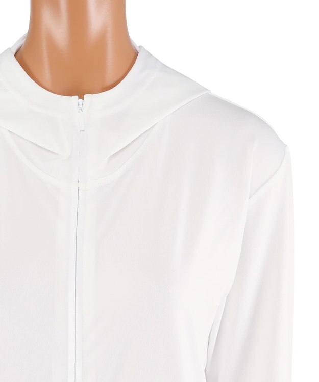 San-ai Resort（三愛水着楽園） 【UPF50＋】　ラッシュパーカー　S・M・L　【San-ai Resort（サンアイリゾート）】 ホワイト