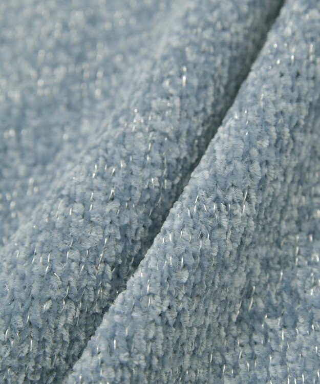 earth music&ecology ベロアフーディージップニットカーディガン Blue