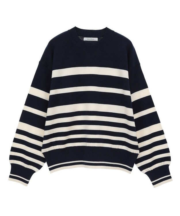 Green Parks スウェットライクニットプルオーバー Navy