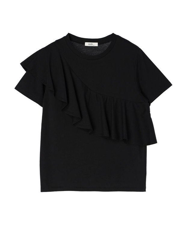 earth music&ecology フロントフリルプルオーバー Black