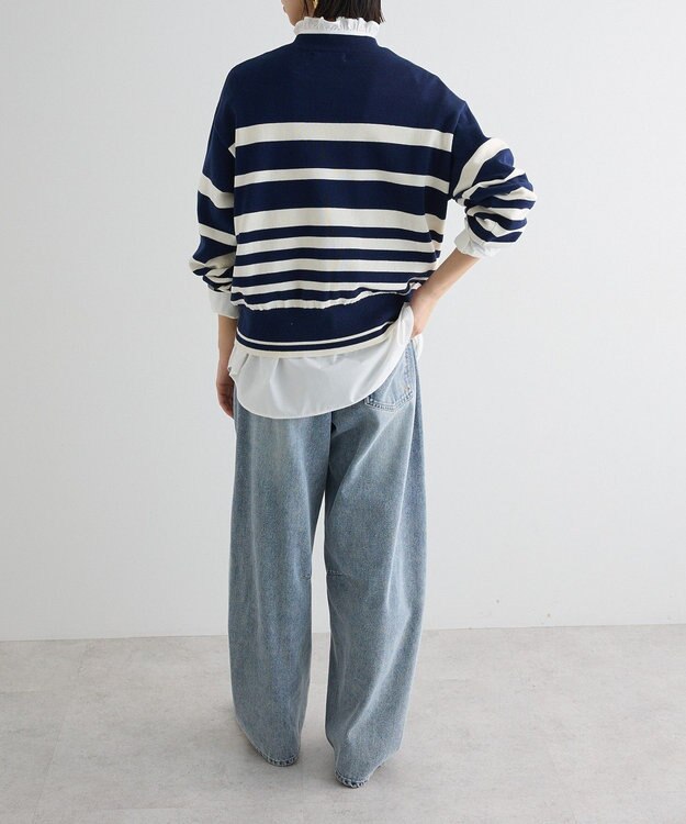 Green Parks スウェットライクニットプルオーバー Navy