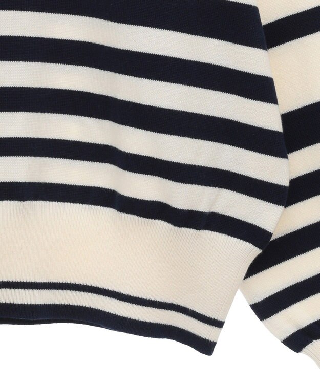 Green Parks スウェットライクニットプルオーバー Border