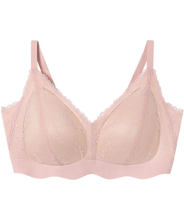 Wing ノンワイヤーブラ 吸いつくようなフィット感 軽いつけごこち ナチュラルなバストシルエット ブラジャー KB4100 ウイング／ワコール ピンク