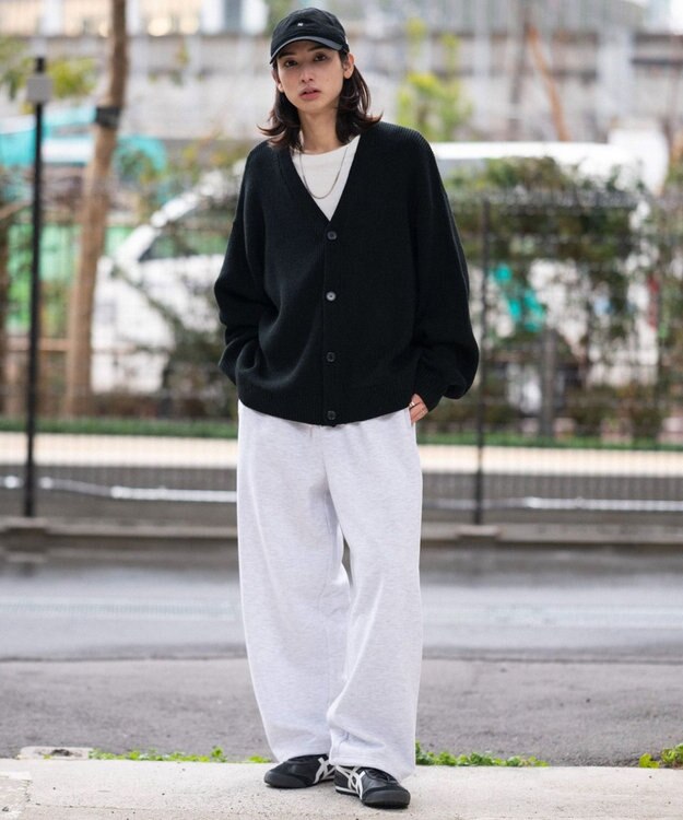 WEGO 【ユニセックス着用ITEM/MLサイズ展開】クロップドカーディガン ブラック