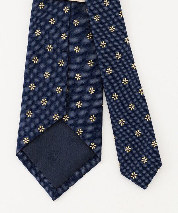 J.PRESS MEN ヴィンテージジャガード/花小紋柄ネクタイ ネイビー系8