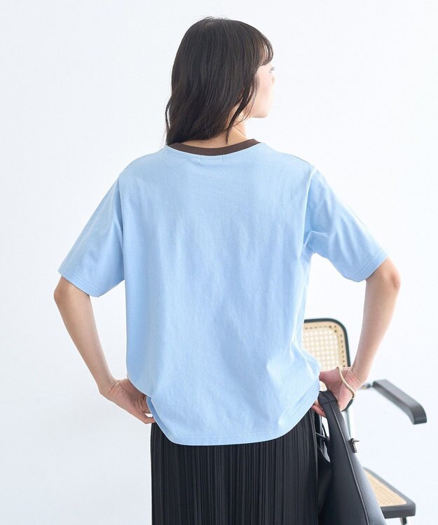 earth music&ecology 【綿100％】アソートリンガーＴシャツ Sax