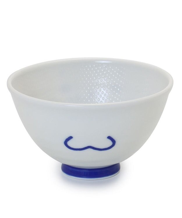 Mother garden しろたん ごはん粒がくっつきにくい ご飯茶碗 《大盛》 《顔ぼん柄/しろたん＆らっこいぬ柄》 単品 顔ぼん柄