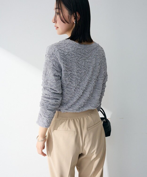 Green Parks 表面感ポコポコプルオーバー Light Gray