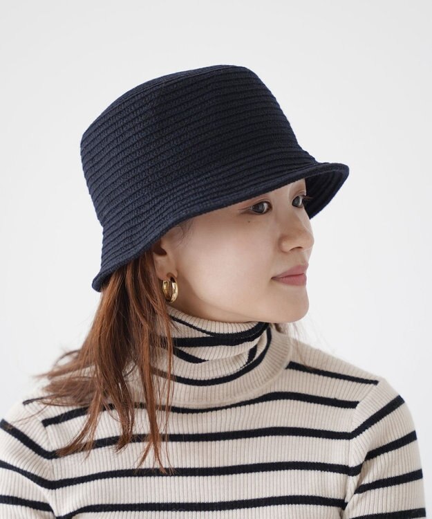 石田製帽 エコリウール　バケットハット ネイビー