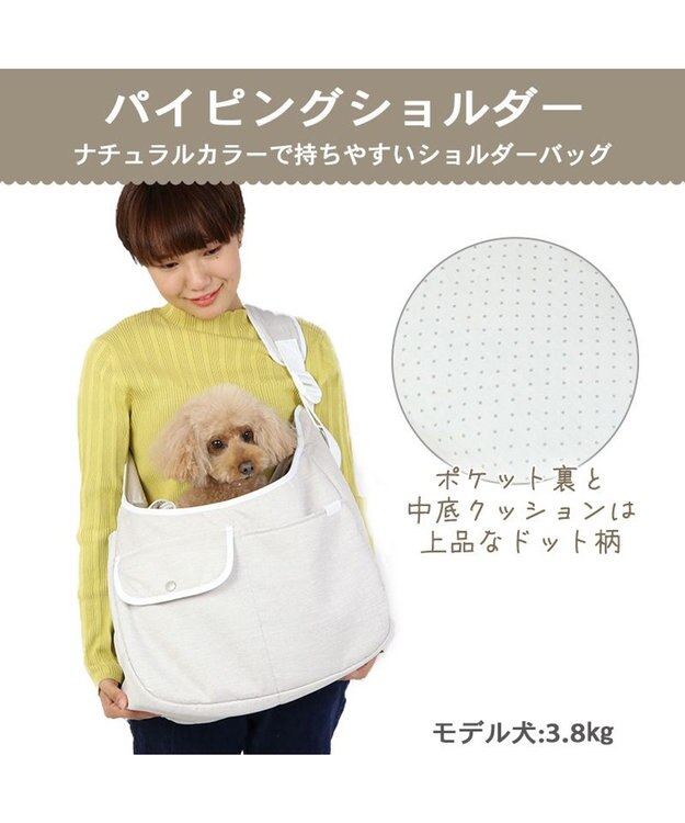 PET PARADISE キャリーバッグ 【小型犬】 パイピング ベージュ
