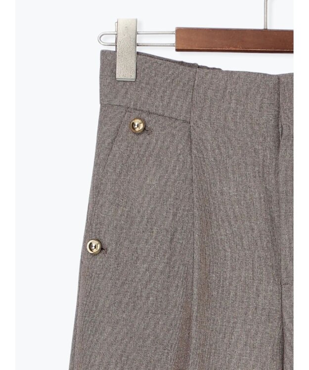 Te chichi ツイーディーワイドクロップトパンツ ブラウン