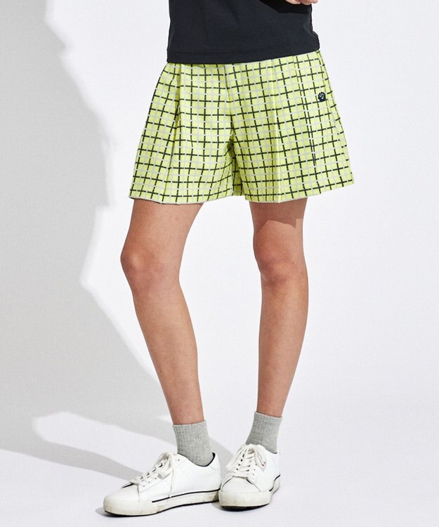 PW CIRCULUS 【WOMEN】チェック柄キュロット ゴルフウェア レディース イエロー系5