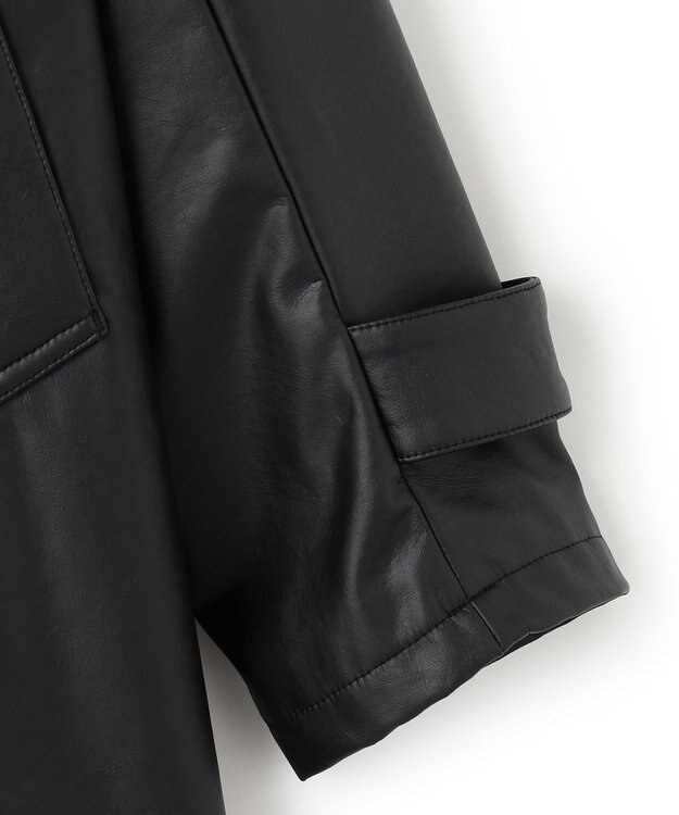 J.PRESS MEN 【プロテインレザー】ステンカラーコート ブラック系