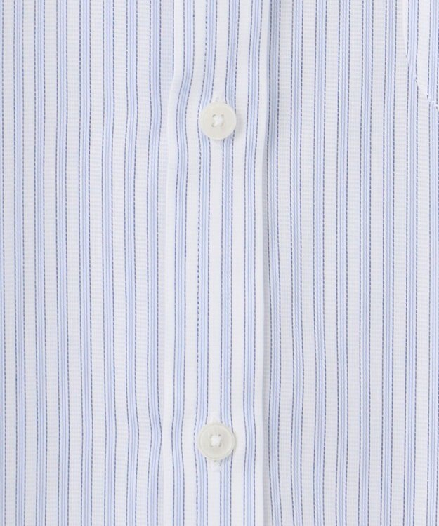 GOTAIRIKU 春夏向け【形態安定】SUMMERPREMIUMPLEATS_ボタンダウンカラー 半袖ドレスシャツ(25年モデル) ブルーストライプ