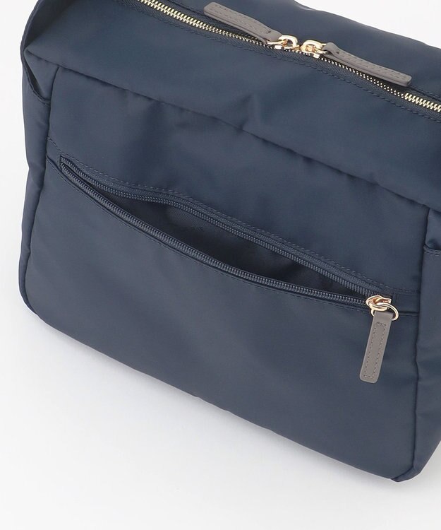 LA BAGAGERIE メタルバックル　ボックスショルダー　Sサイズ ネイビー