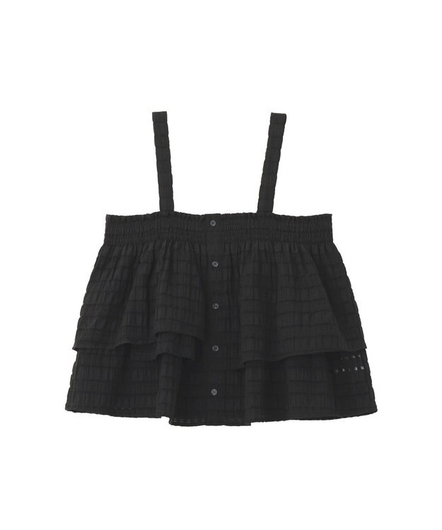 AMERICAN HOLIC シアーチェックビスチェ Black