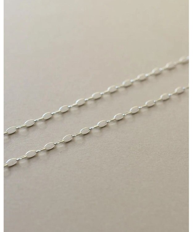yoaa シルバー925 オーバルチェーンネックレス シルバー925