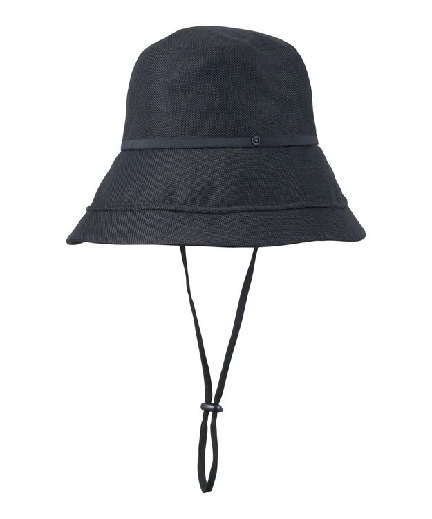 MOONBAT 【遮光100％/遮熱/UV/UPF50+/コンパクト】ネックガード付きハット 帽子 無地 サイズ調整可能 手洗い可能 ブラック