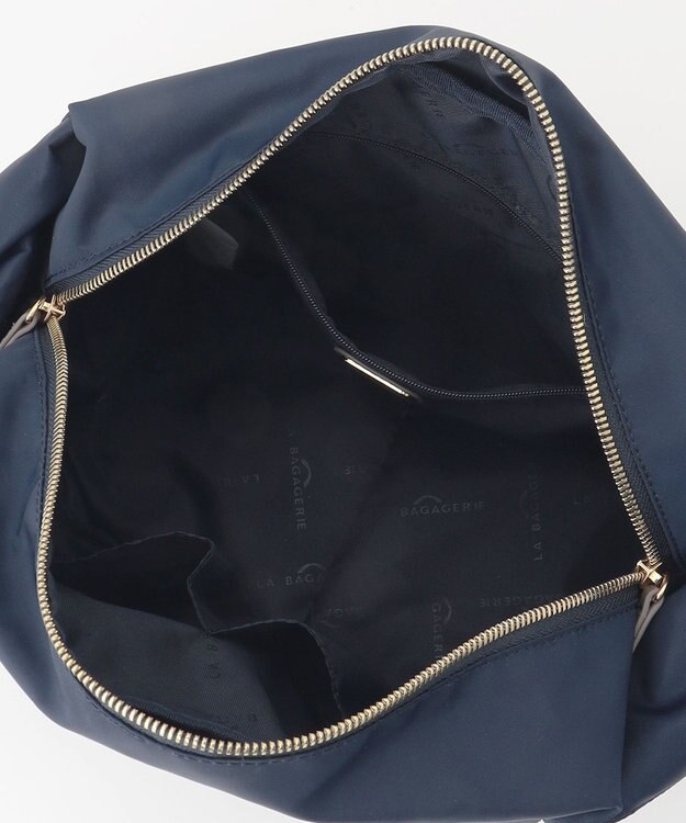 LA BAGAGERIE メタルバックル　ボックスショルダー　Sサイズ ネイビー