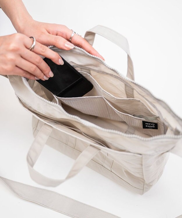 NIZYU KANO 【はまじコラボ】Airyトート Sサイズ ライトグレー