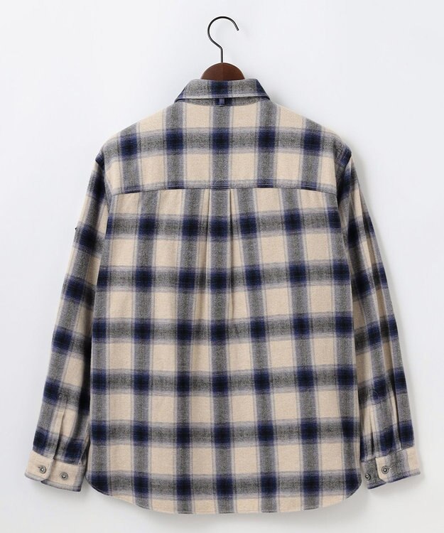 JOSEPH ABBOUD MOUNTAIN 【大人の山シャツ】メランジチェックシャツ アイボリー系4