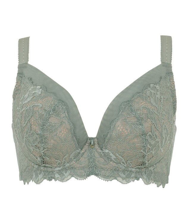 BRADELIS New York 【BRADELIS New York】レーシィミニマイザーブラ23A1 グラマーバストをコンパクトに見せる補正ブラ ダスティグリーン