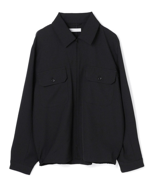 UNFILO MENS 【OCEANS YouTube 掲載/男女兼用】WOOL TOUCH 機能美シャツブルゾン ブラック