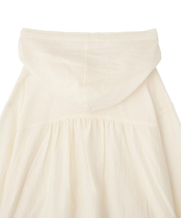 Green Parks シアーフードシャツ Ivory