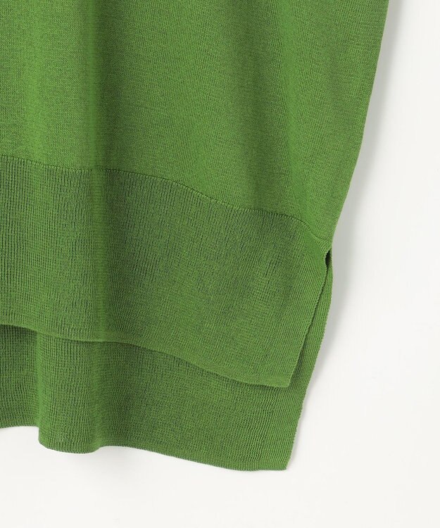 自由区 ドライシアーファインゲージ カーディガン グリーン