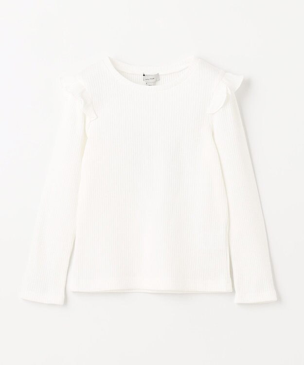 ANY KIDS 花柄キャミセット 長袖 Tシャツ ホワイト×ラベンダー系花柄