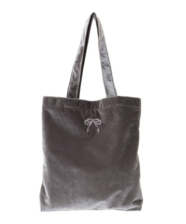 earth music&ecology ベロアトートバッグ Gray
