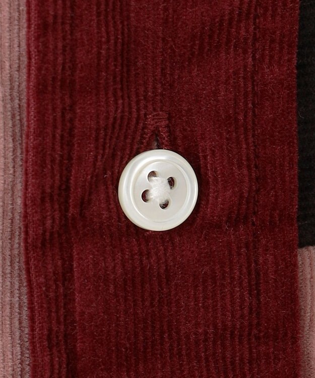 J.PRESS MEN コーデュロイパッチワークシャツ ワイン系9