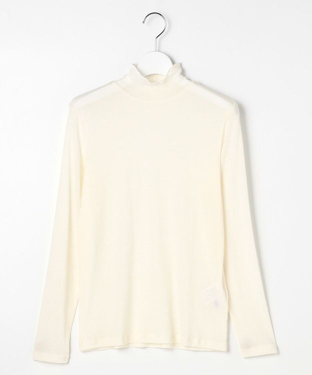 J.PRESS LADIES 【WEB限定】シアーストレッチフライス メローネック シアー カットソー 【WEB限定】アイボリー系