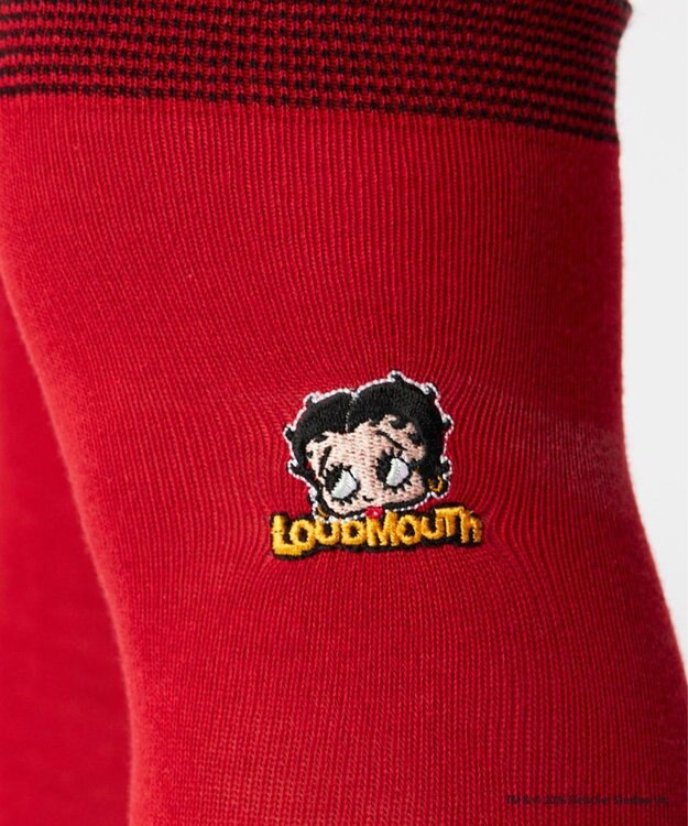 FILA GOLF／marie claire 【Loudmouth×Betty Boop™】ニーハイソックス Red