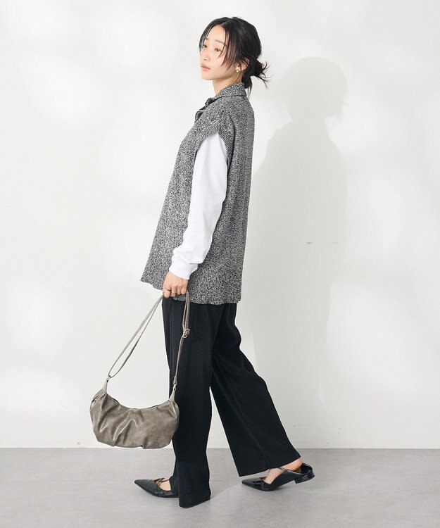 CRAFT STANDARD BOUTIQUE モールニットジップベスト Black