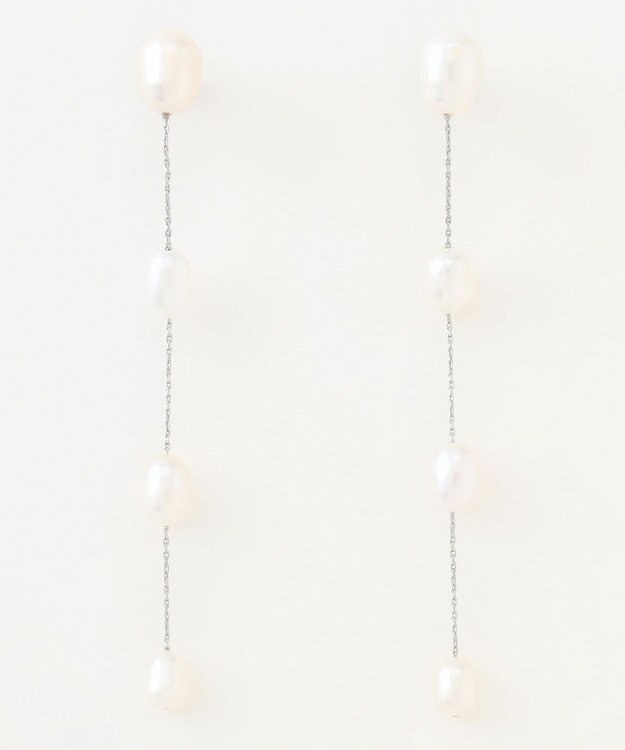 23区 淡水パール ピアス シルバー系