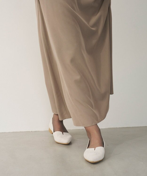 steppi ポインテッド レース パンプス オフホワイト