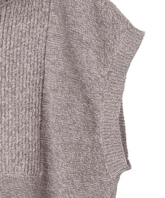 CRAFT STANDARD BOUTIQUE モールニットジップベスト Beige