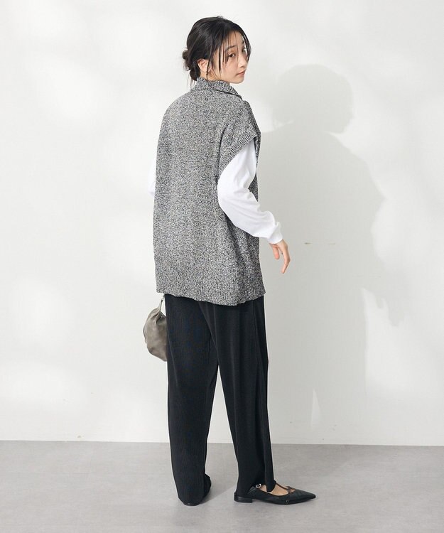 CRAFT STANDARD BOUTIQUE モールニットジップベスト Black