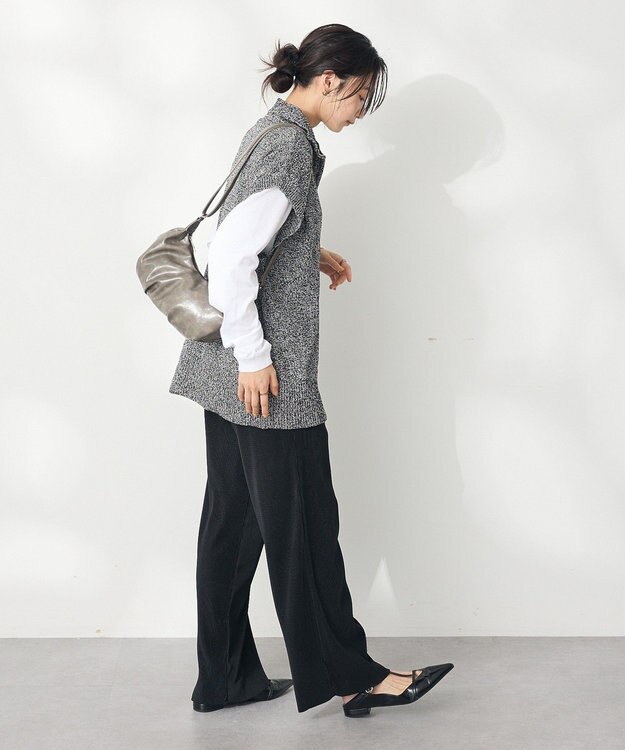 CRAFT STANDARD BOUTIQUE モールニットジップベスト Black