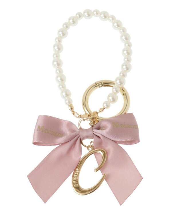 Maison de FLEUR イニシャルリボンパールチャーム C