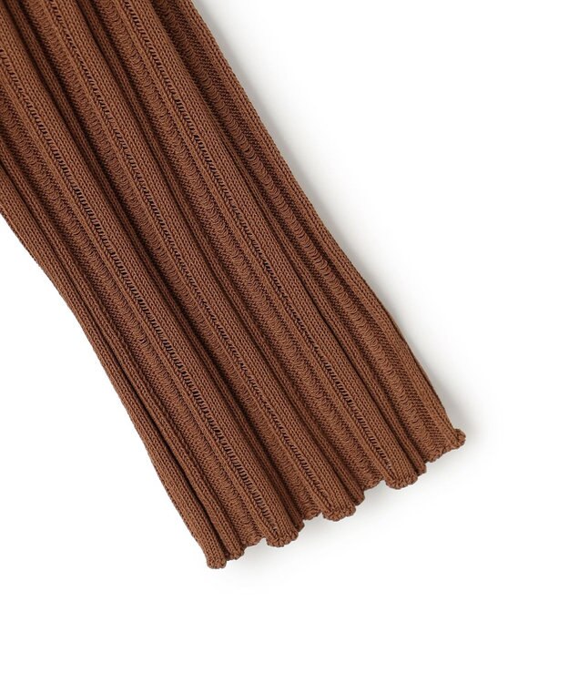 BEIGE， LABRADO / ランダムリブ Uネックニット Brown