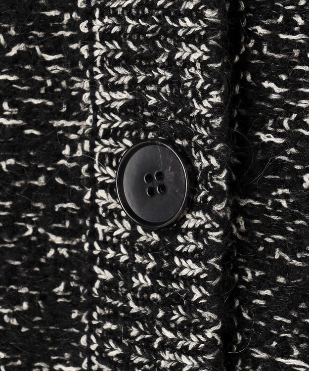 uncrave ツイードニット ジャケット ブラック×オフ