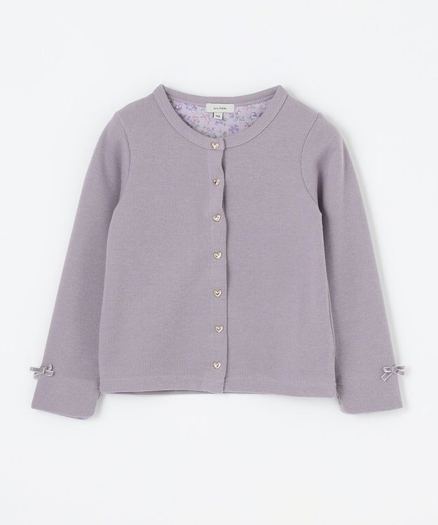 ANY KIDS スナップボタンカーディガン ラベンダー